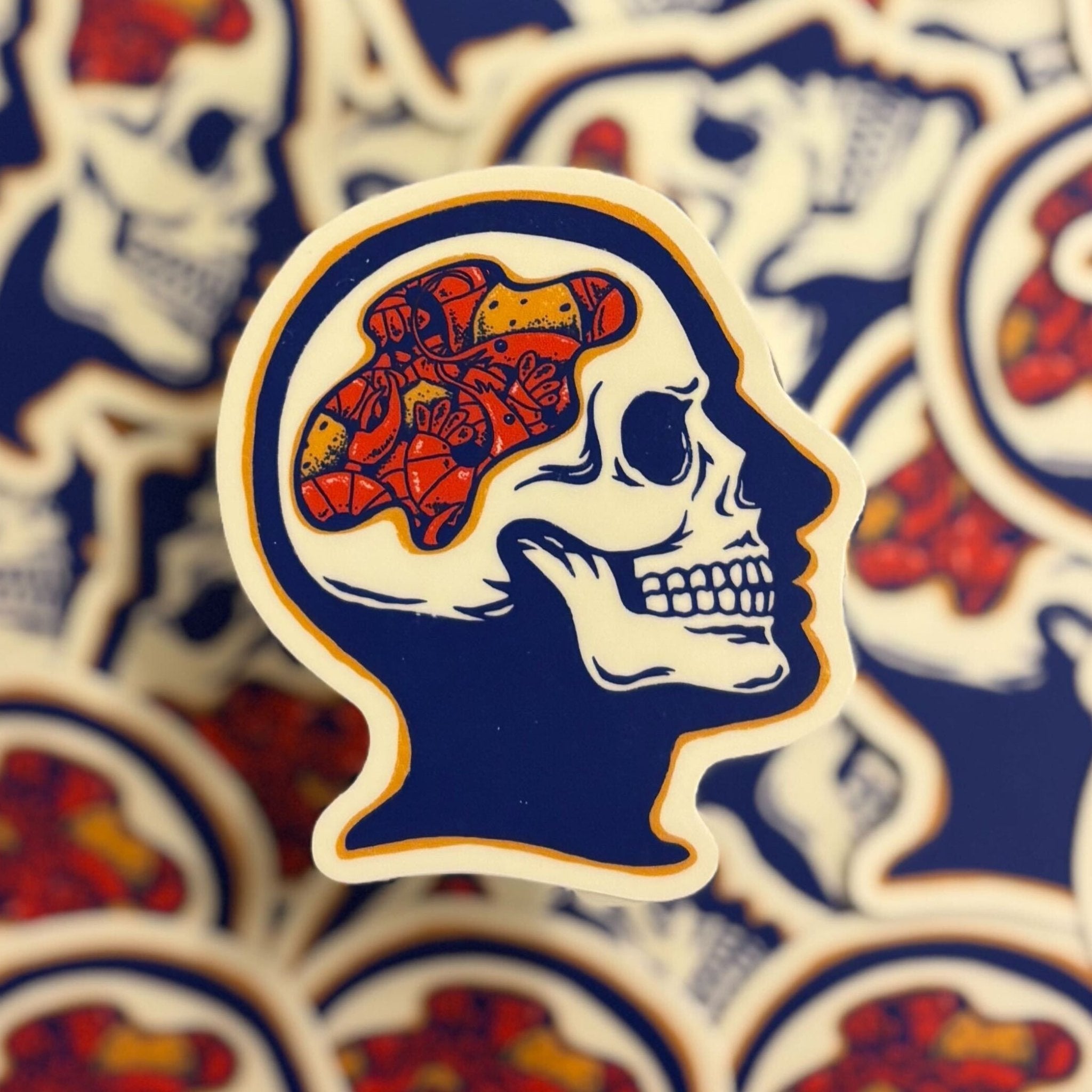 Crawfish On The Brain Sticker