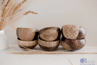 QToys Australia (USA) Patterned Coconut Bowls