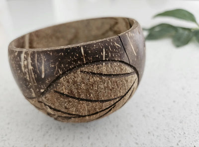 QToys Leaf Patterned Coconut Bowl