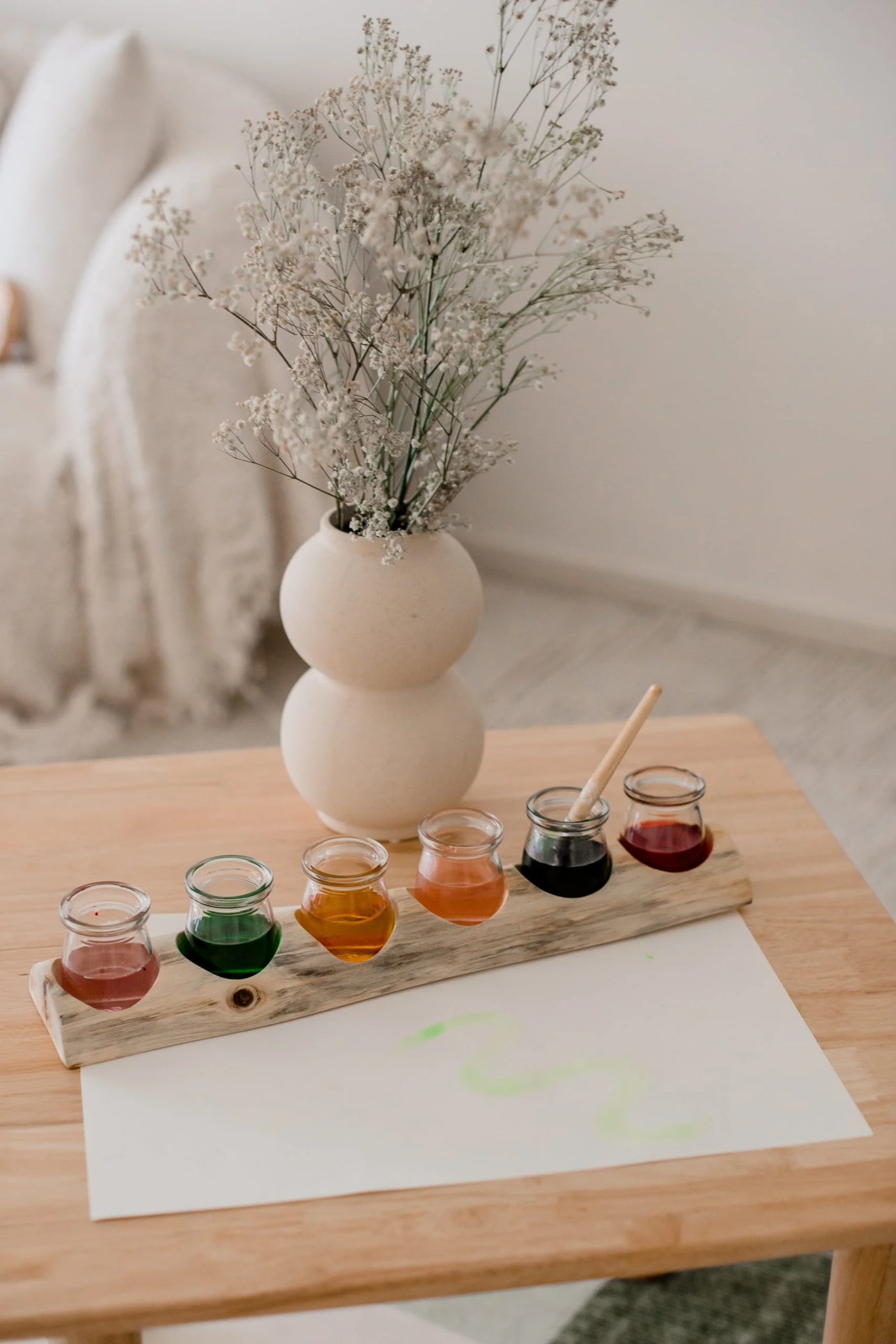 QToys Wooden Paint Pot Holder