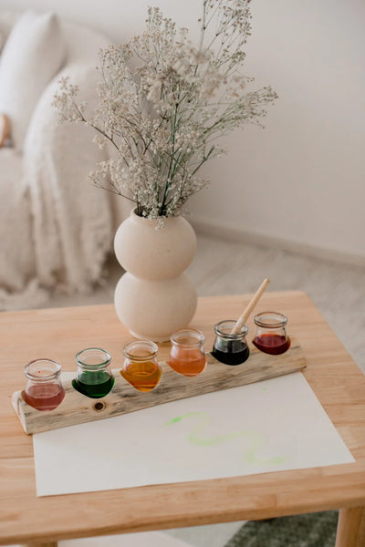 QToys Wooden Paint Pot Holder