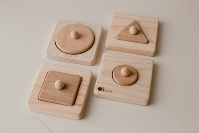 QToys Single Shape Puzzle set of 4