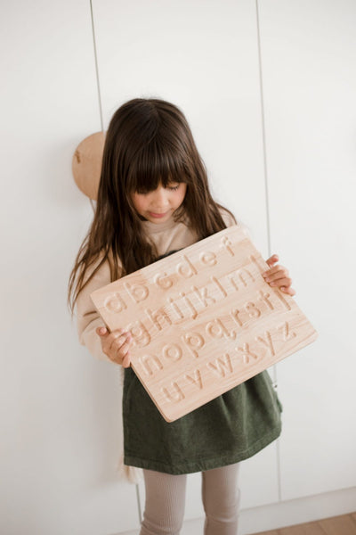 QToys Lower case letter lacing board