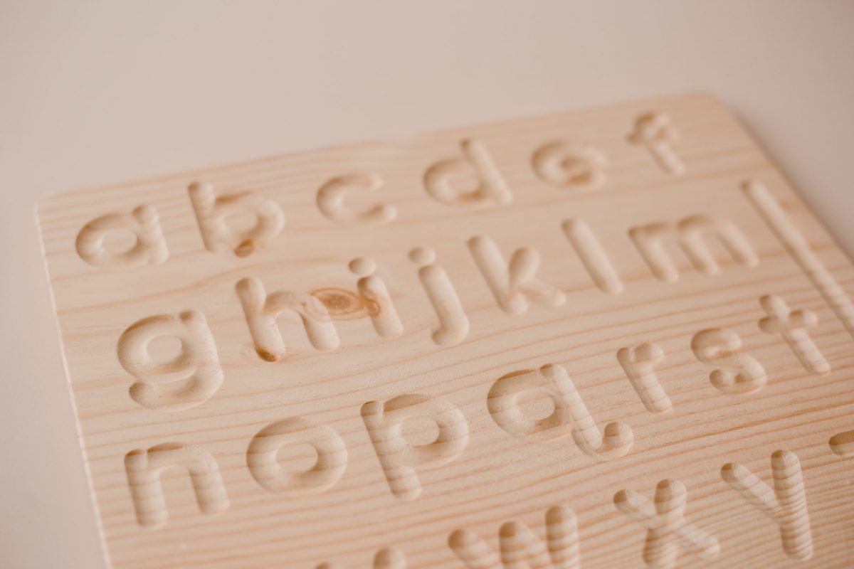 QToys Lower case letter lacing board