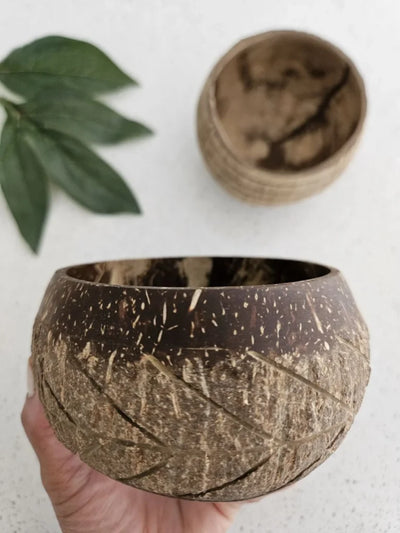 QToys  Fish Bone Pattern Coconut Bowl