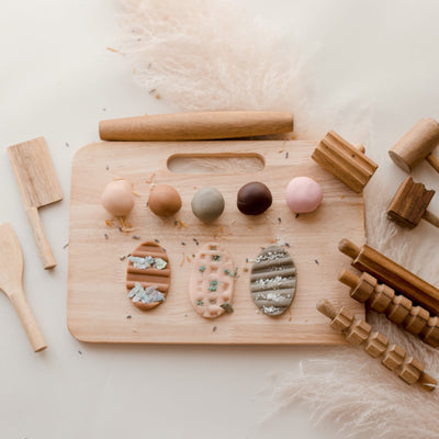 QToys Wooden Play dough kit