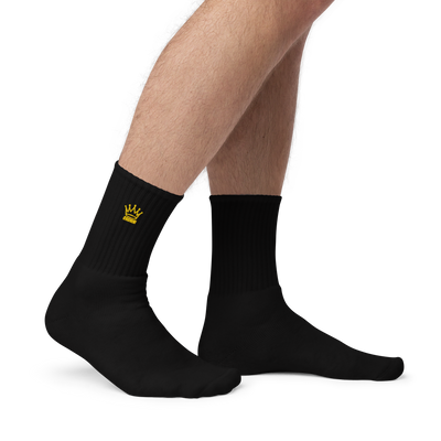 CROWN PICKLEBALL - Embroidered Logo Socks (Black)