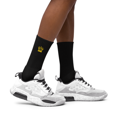 CROWN PICKLEBALL - Embroidered Logo Socks (Black)