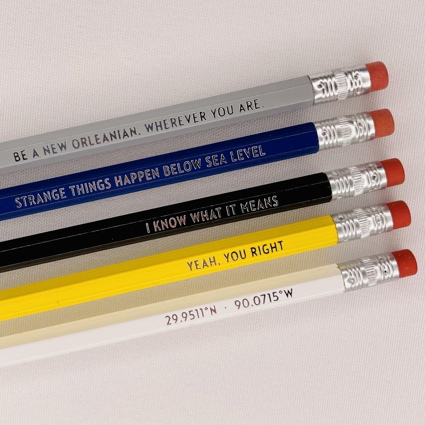 Foil Stamped Pencil Set by Huckleberry Letterpress