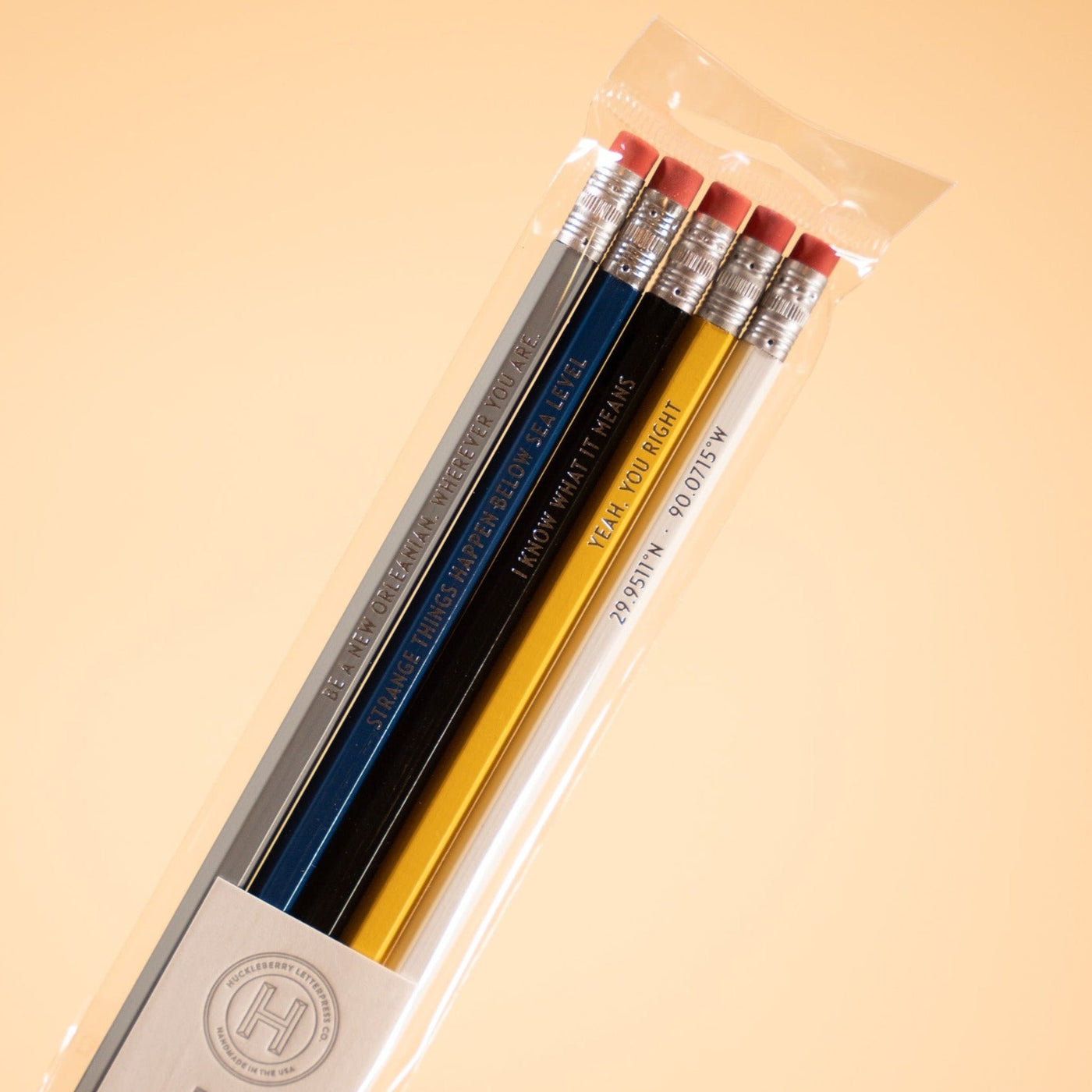 Foil Stamped Pencil Set by Huckleberry Letterpress