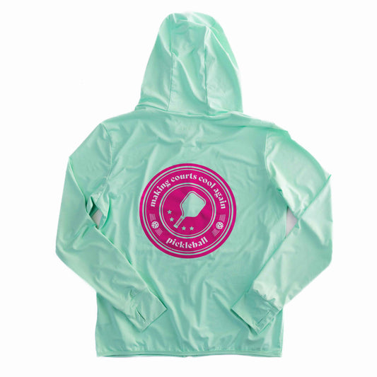 Mint Zip-Front Sun Hoodie