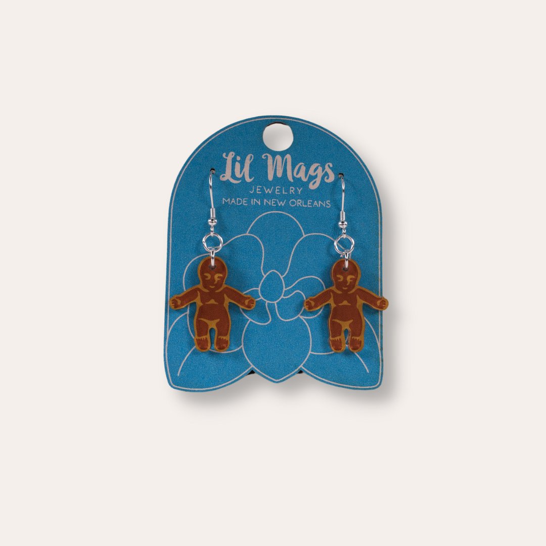 King Cake Baby Earrings