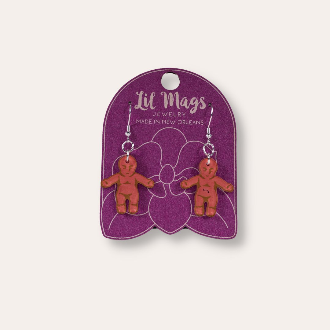 King Cake Baby Earrings
