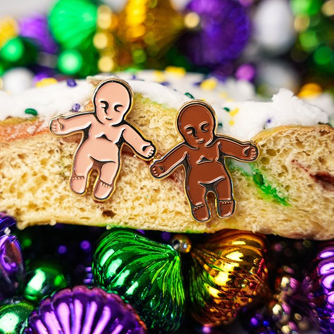 King Cake Baby Enamel Pin