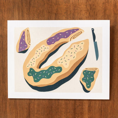 King Cake Greeting Card Set