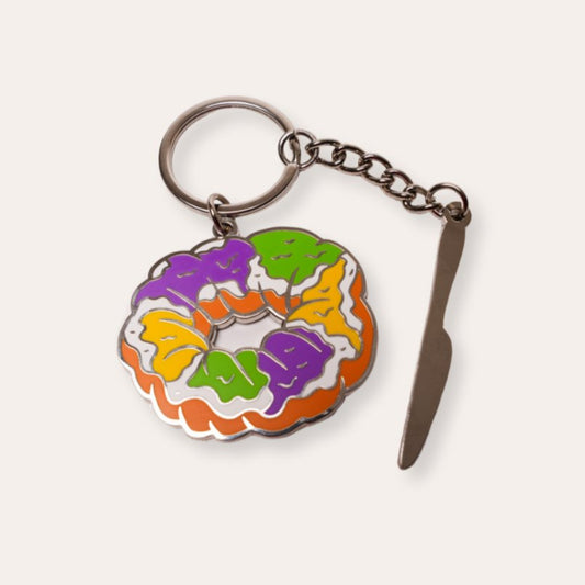 King Cake Keychain