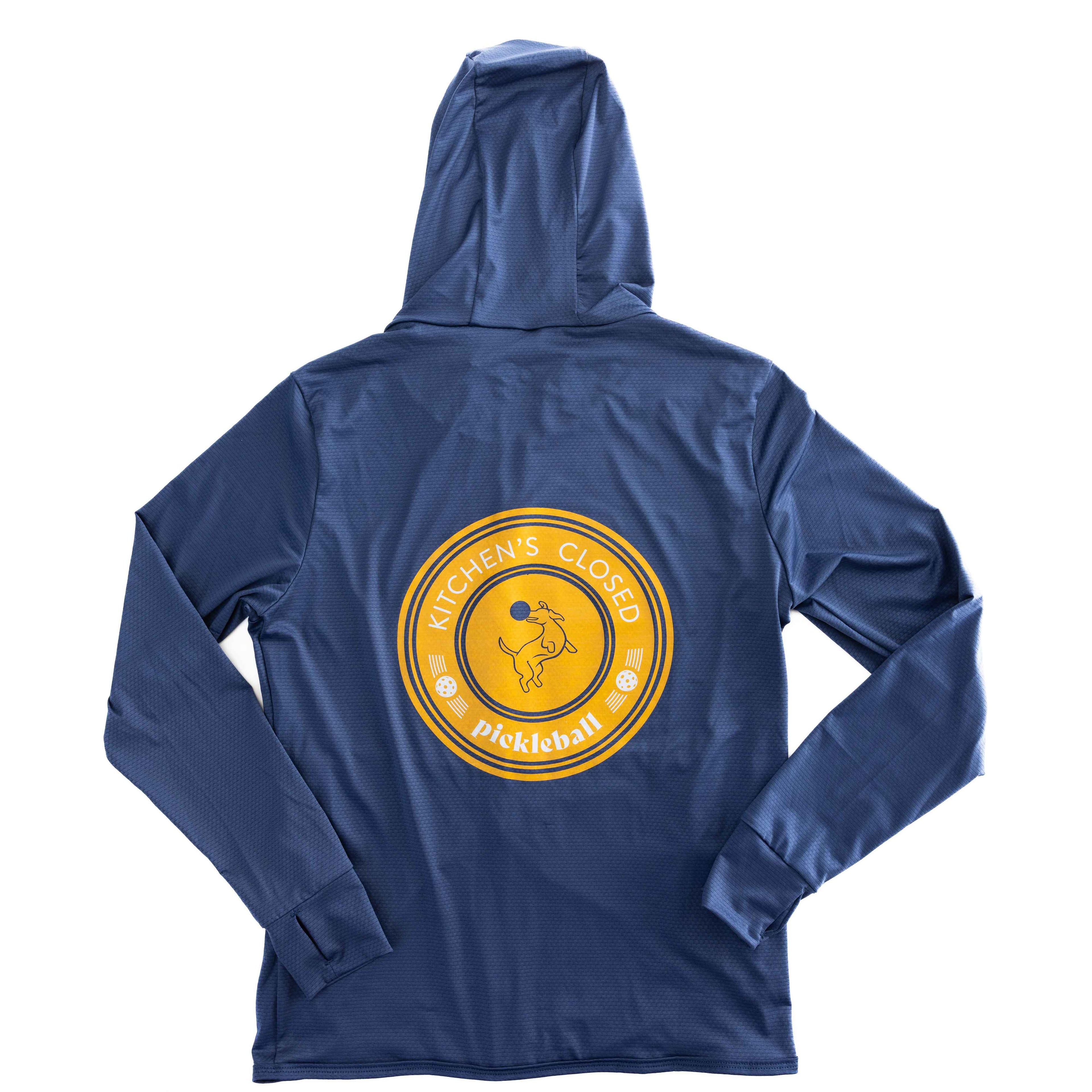 Navy Zip-Front Sun Hoodie