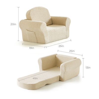 Tiny Land® Afternoon Couch —— Cream Kids Chair - Kidtoycart