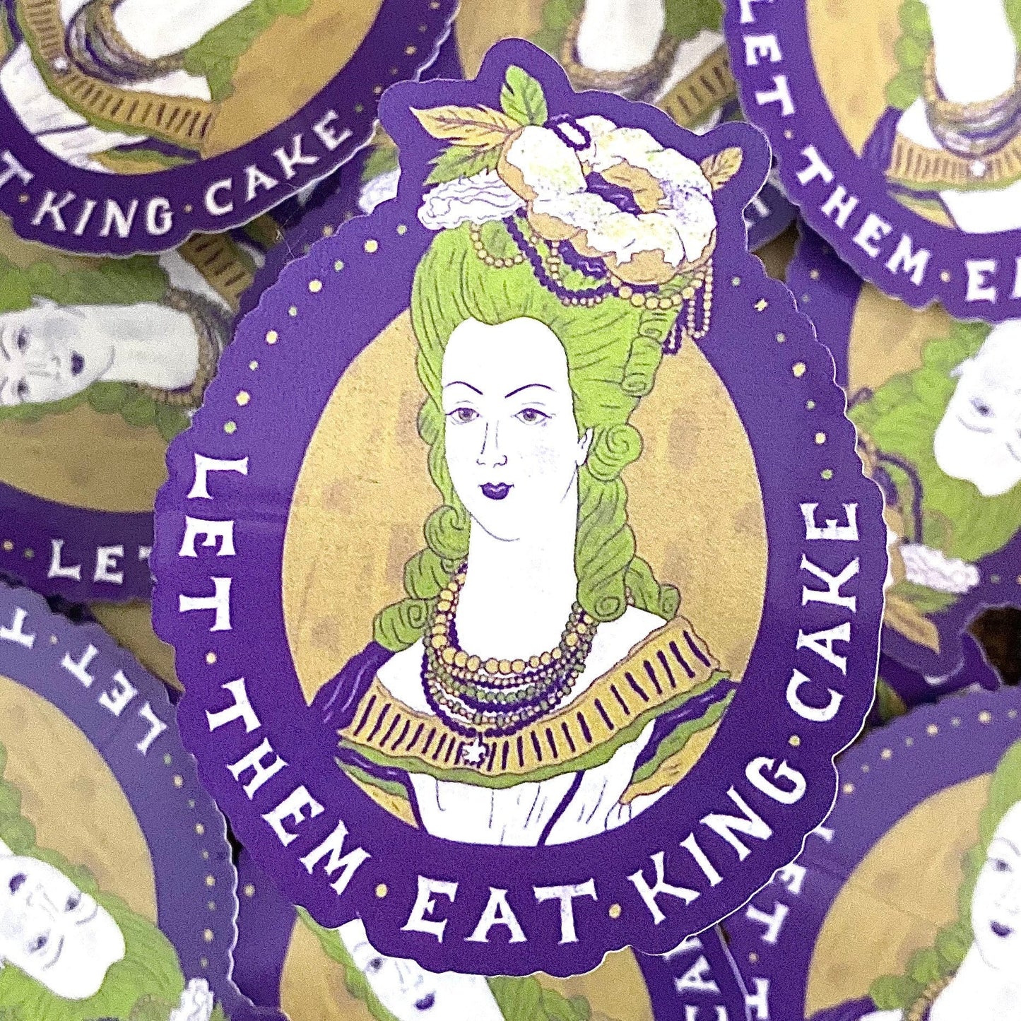 Let Them Eat King Cake Sticker
