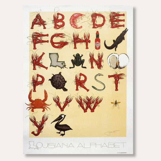 Louisiana Alphabet Print