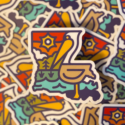 Louisiana Pelican Sticker