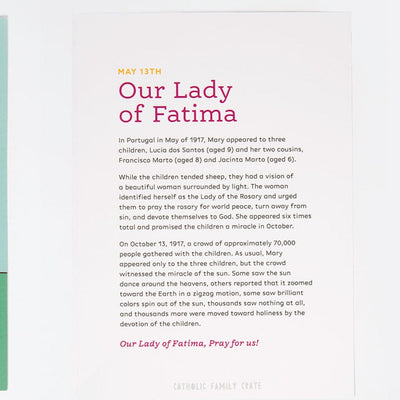 St. Dominic Savio, Our Lady of Fatima & Mary Crowning Crate