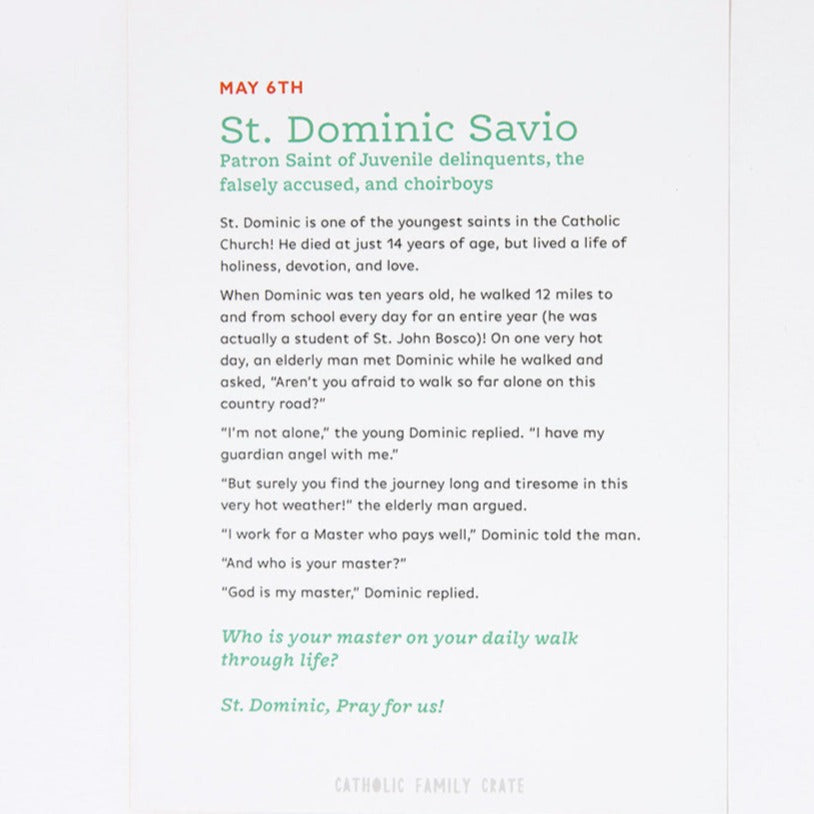 St. Dominic Savio, Our Lady of Fatima & Mary Crowning Crate