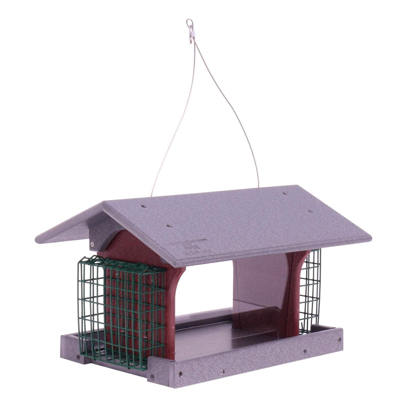 Amish-Made Deluxe Bird Feeder with Suet Holder, Made With Poly Lumber - Kidtoycart