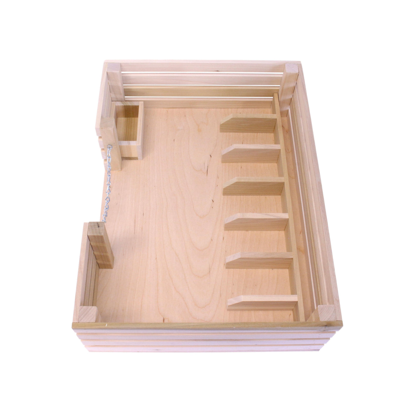 Amish-Made Wooden Mini Stockyard Toy, with 7 Stalls - Kidtoycart