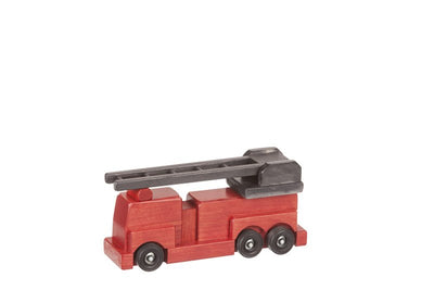 Wooden Toy Ladder Fire Truck, Kid-Safe Finish, Amish Made
