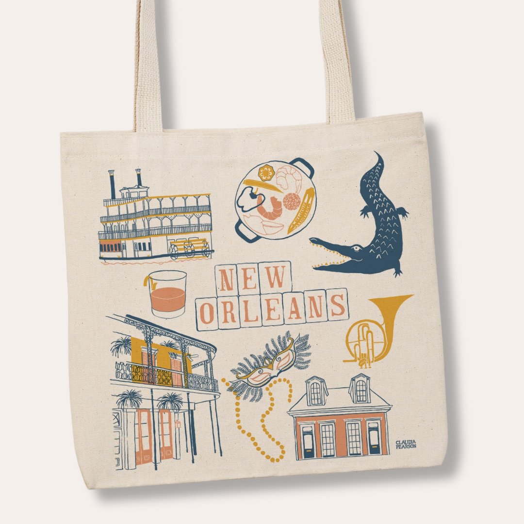 New Orleans Tote Bag by Claudia Pearson
