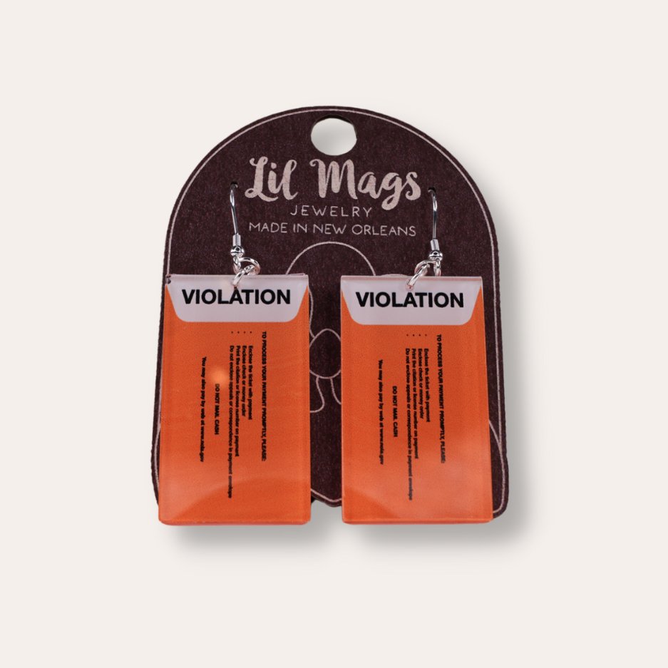 Parking Violation Earrings