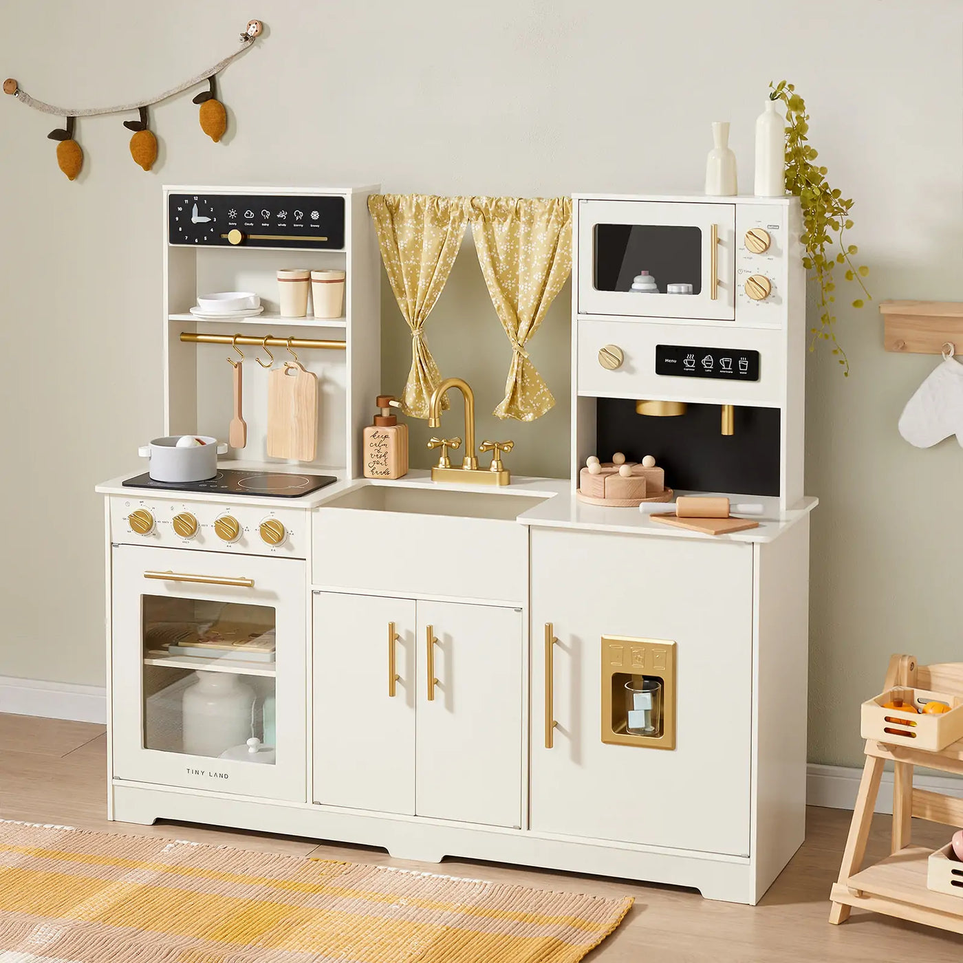 Tiny Land®  Iconic Play Kitchen - Cream - Kidtoycart