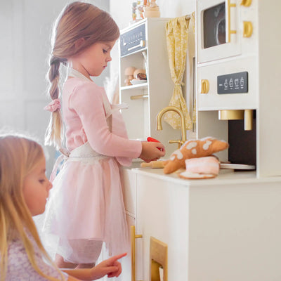 Tiny Land®  Iconic Play Kitchen - Cream - Kidtoycart