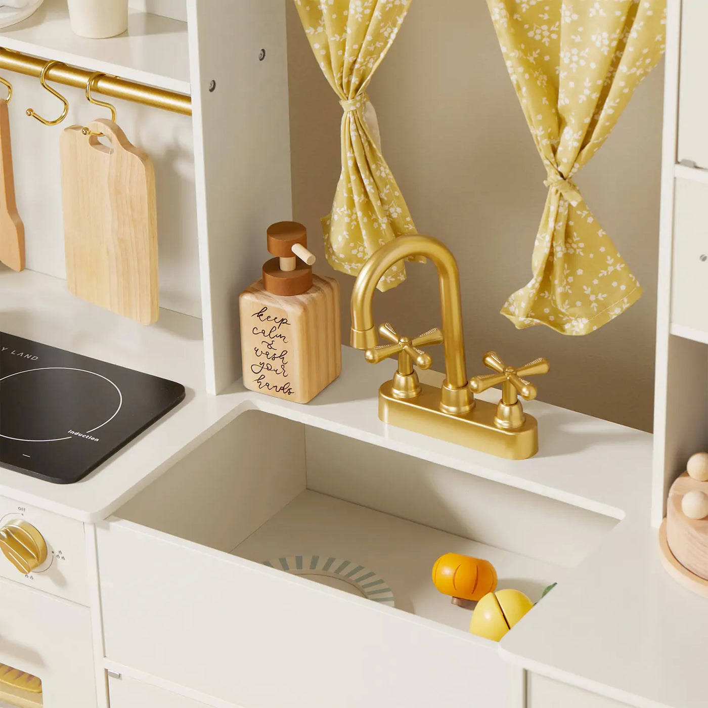Tiny Land®  Iconic Play Kitchen - Cream - Kidtoycart
