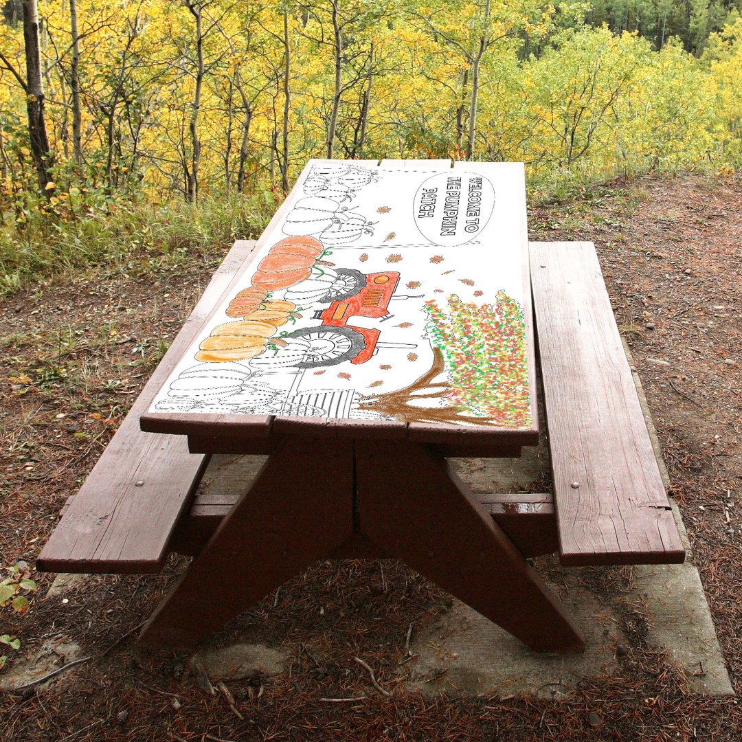 Pumpkin Patch Coloring Tablecloth