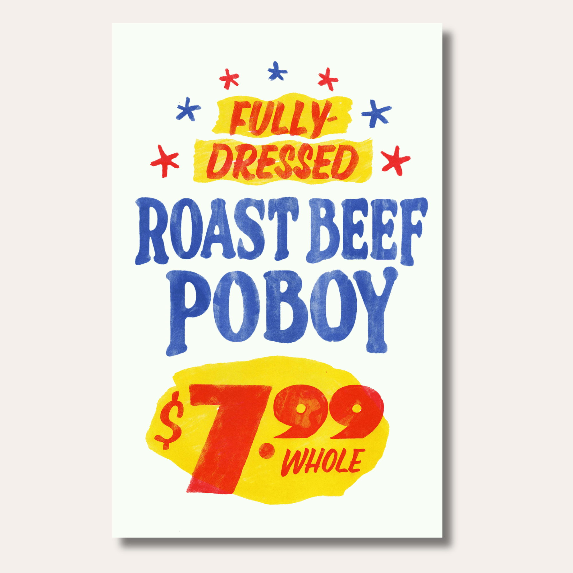 Roast Beef Po'Boy Corner Store Print
