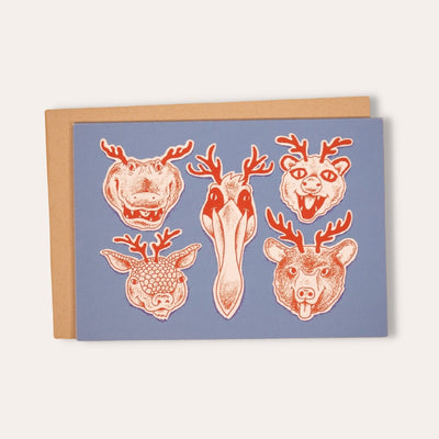 Santa's Critters Greeting Card