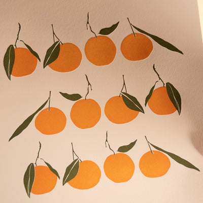 Satsumas in a Row Print