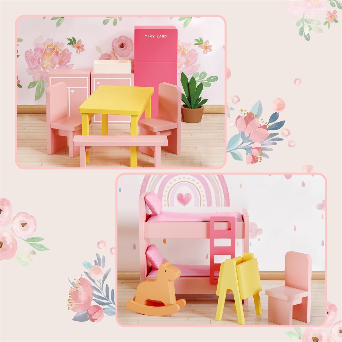Tiny Land® Sweetwood Love Dollhouse without Dolls - Kidtoycart
