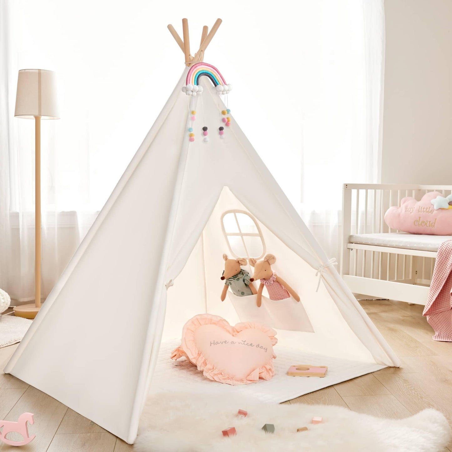 Tiny Land® Teepee for Kids with Mat - Kidtoycart