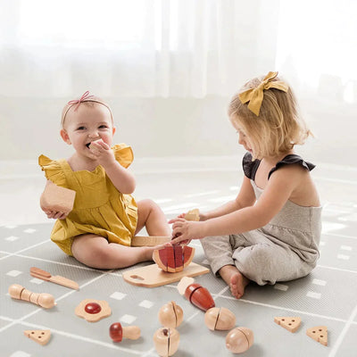 Tiny Land® Wooden Cut and Play Food Toys - Kidtoycart