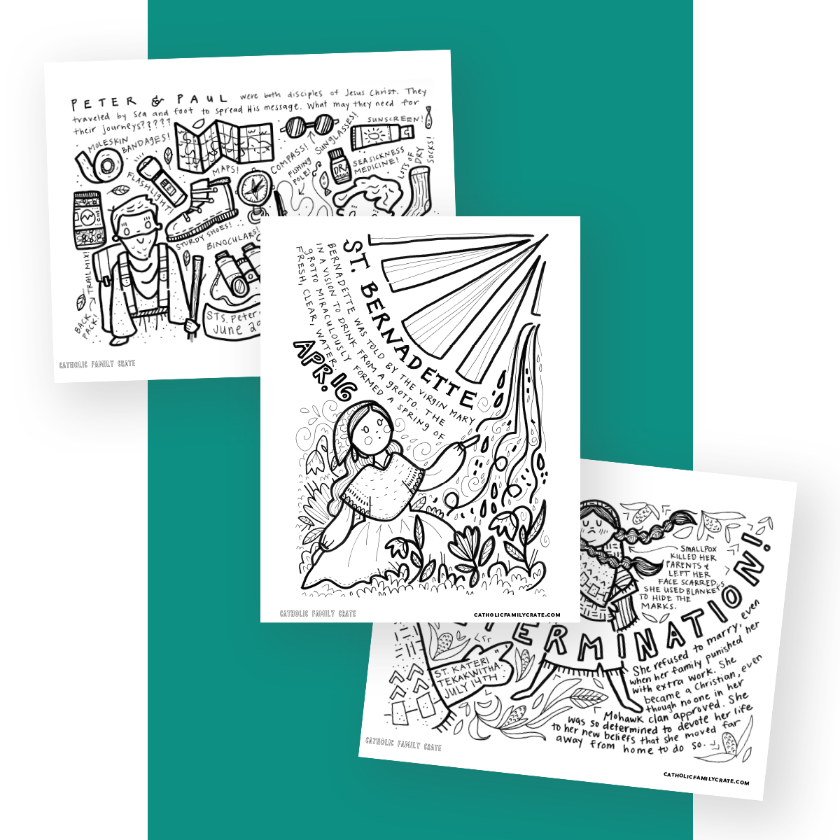 A Year with the Saints: Monthly Coloring Pages