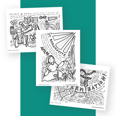 A Year with the Saints: Monthly Coloring Pages
