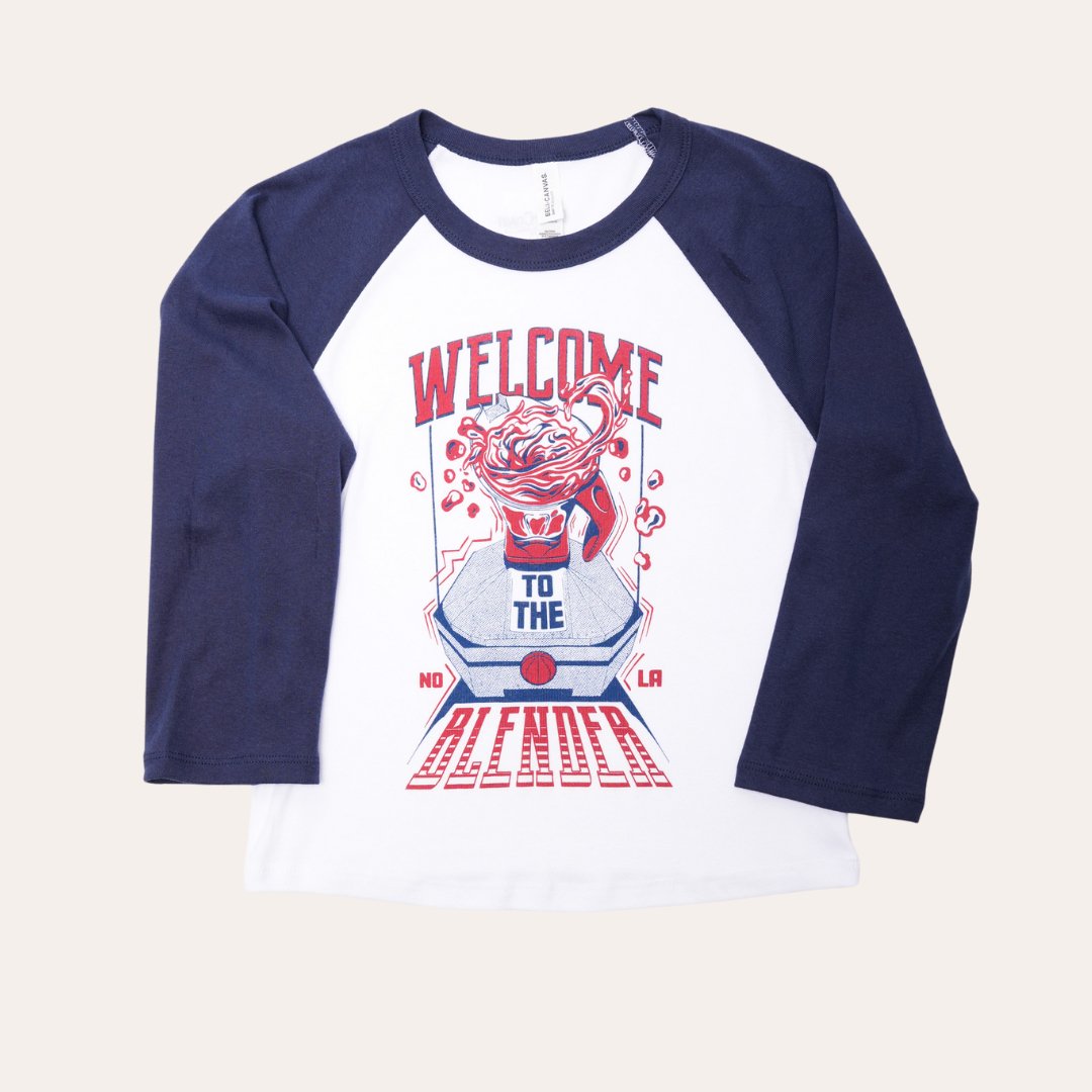 Welcome To The Blender Cropped Baseball Tee