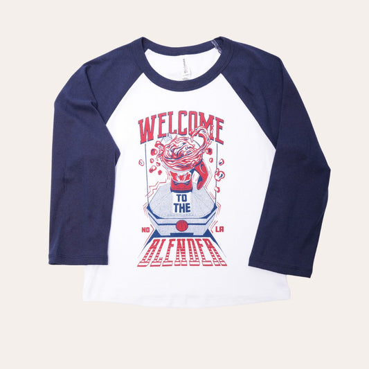 Welcome To The Blender Cropped Baseball Tee