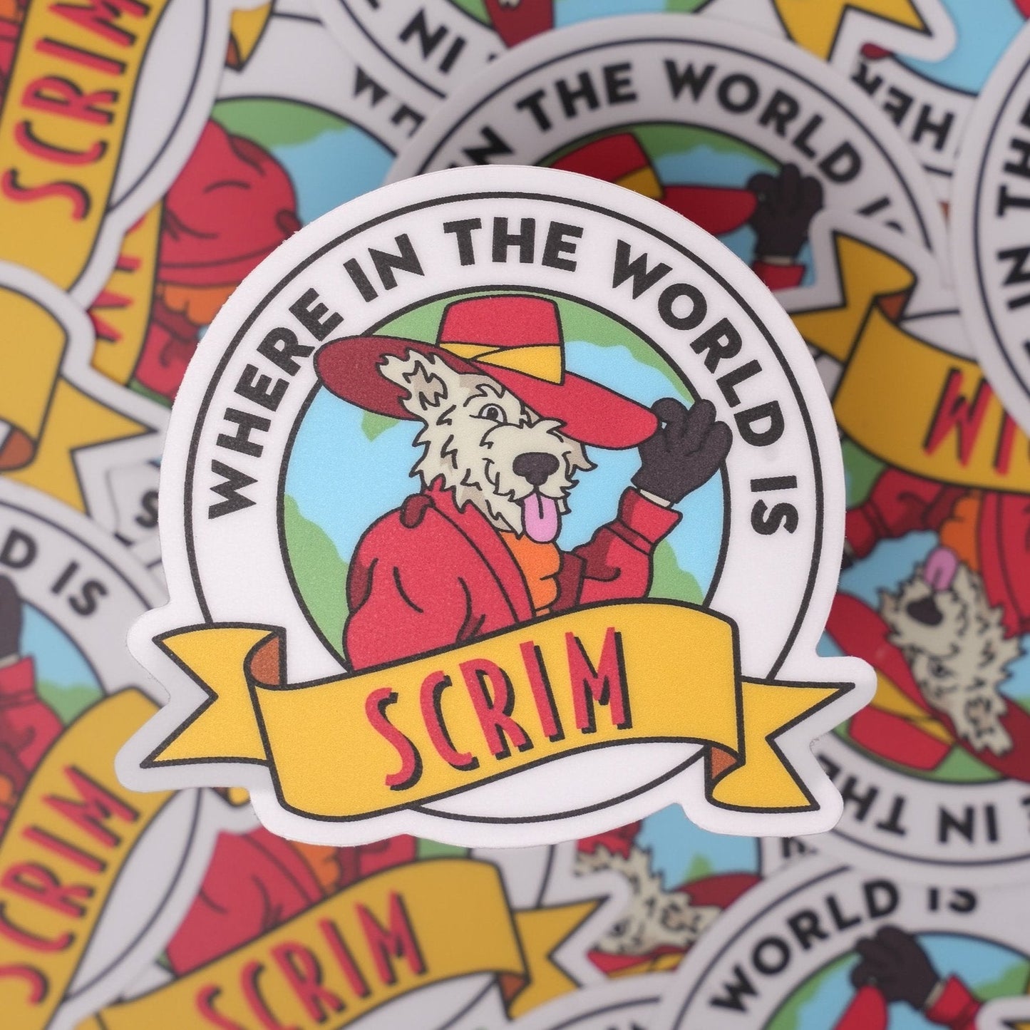 Where In The World Is Scrim Sticker