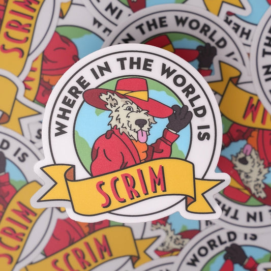 Where In The World Is Scrim Sticker
