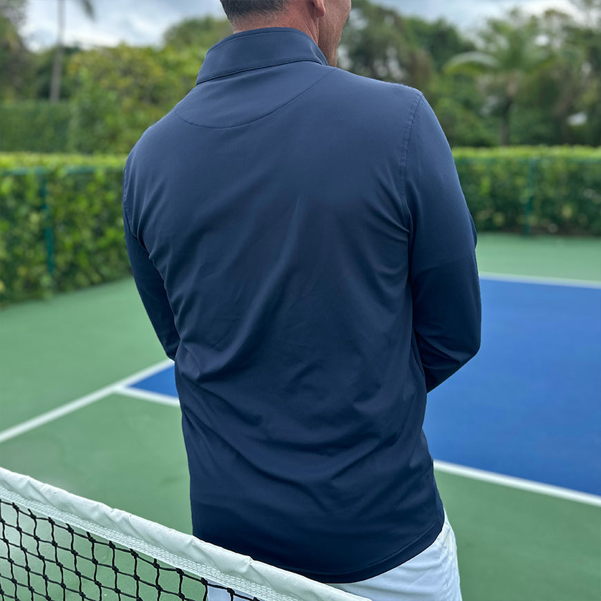 Court Performance Quarter Zip Pullover in Navy